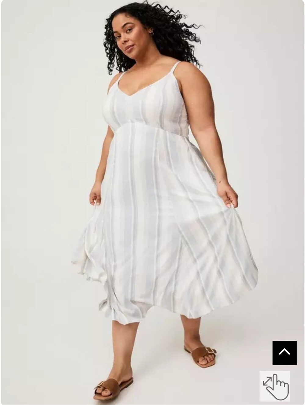 torrid White and Light Blue Striped Maxi Dress